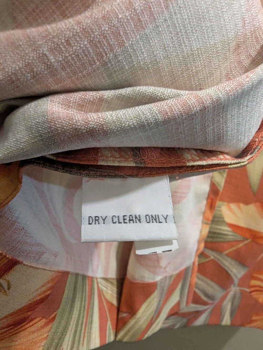 Tommy Bahama Vintage Silk Blend Terracotta Hawaiian Print Side Tie Wrap Skirt- L - Picture 12 of 12